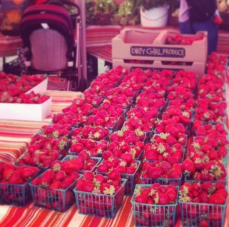 Farm fresh strawberries.